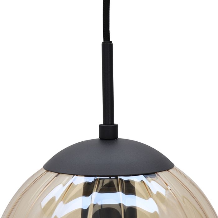 Retro lampa wisząca bursztynowa, Rifka