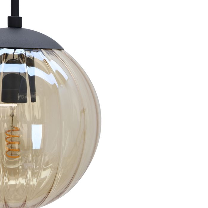 Retro lampa wisząca bursztynowa, Rifka
