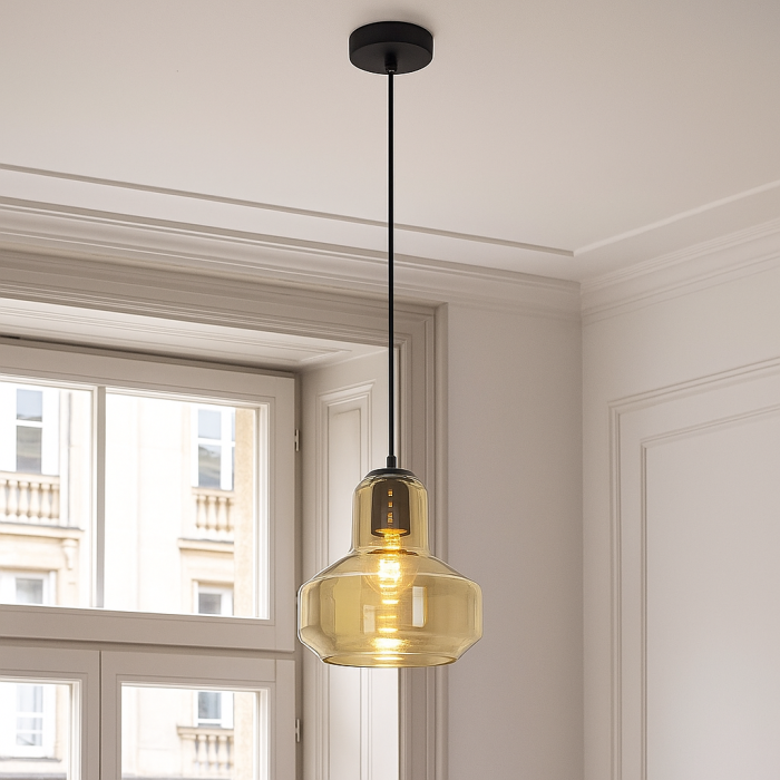 Design lampa wisząca bursztynowa, Sabina