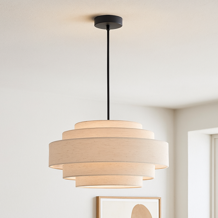 Nowoczesna lampa wisząca beżowa, Timmy