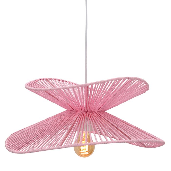 Papierowa lampa wisząca różowa, Rosalie