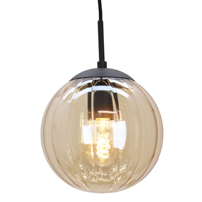 Retro lampa wisząca bursztynowa, Rifka