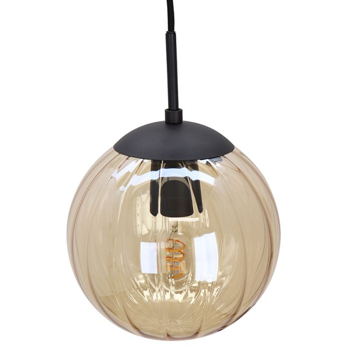 Retro lampa wisząca bursztynowa, Rifka