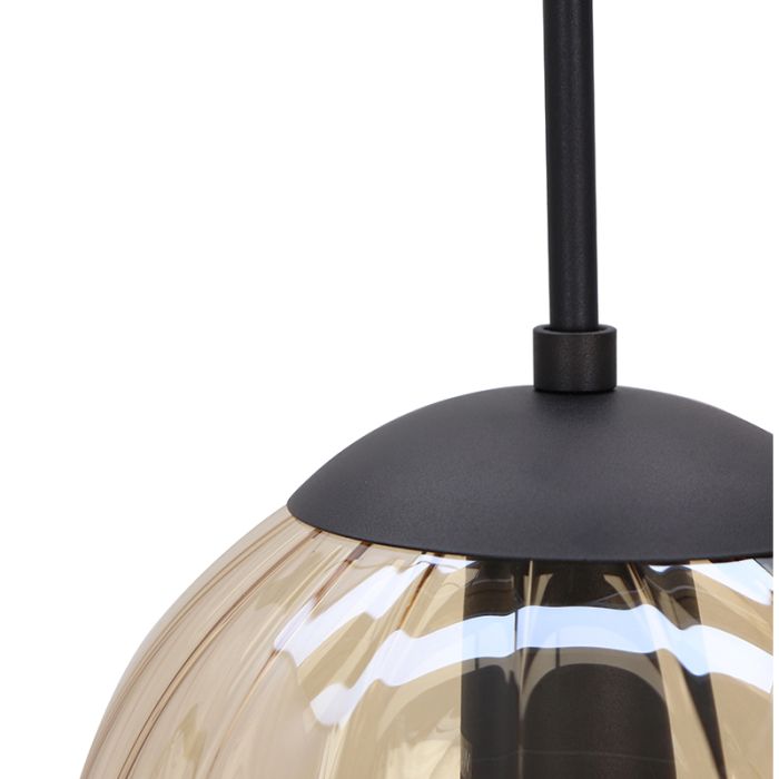 Retro lampa wisząca bursztynowa, Rifka