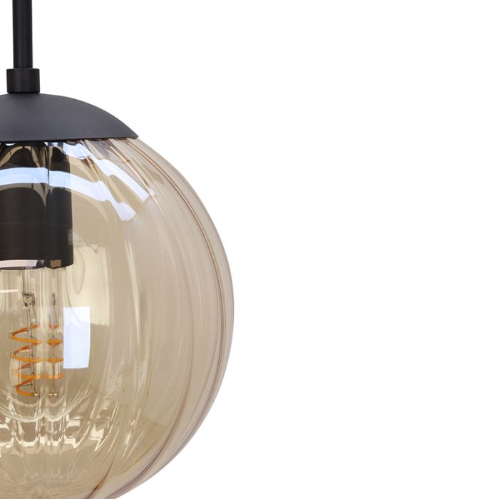 Retro lampa wisząca bursztynowa, Rifka
