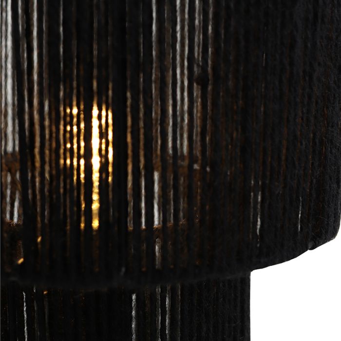 Rustykalna lampa stołowa czarna, Sanny, z przełącznik