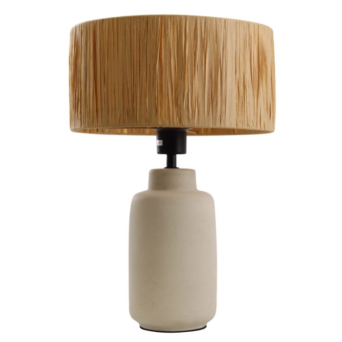 Papierowa lampa stołowa brązowa, Daisy, z przełącznik