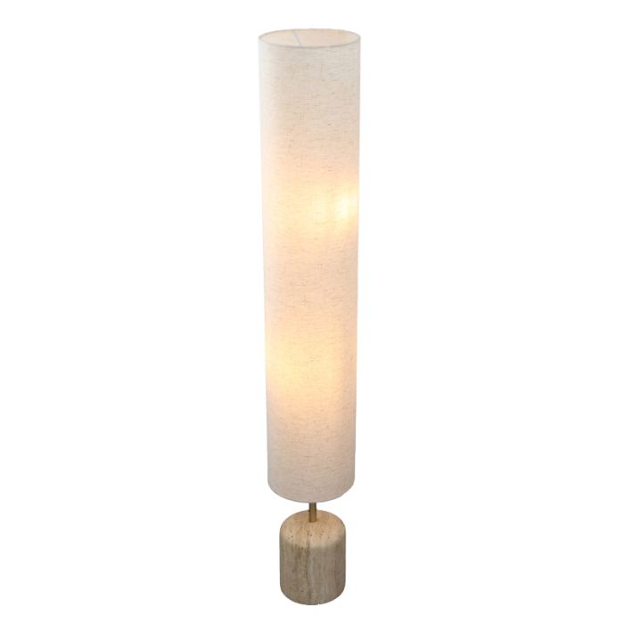 Nowoczesna lampa stojąca beżowa, Ghislaine, z przełącznik