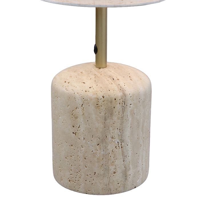 Nowoczesna lampa stojąca beżowa, Ghislaine, z przełącznik