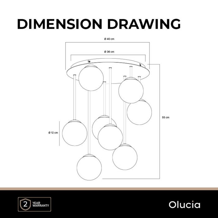 Design lampa sufitowa mosiądz, Stacy