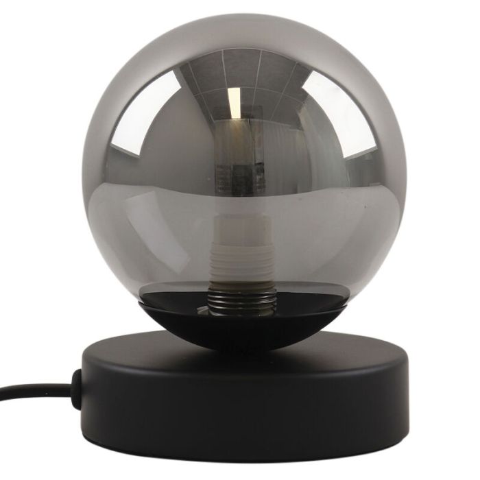 Design lampa stołowa szara, Stacy, z przełącznik
