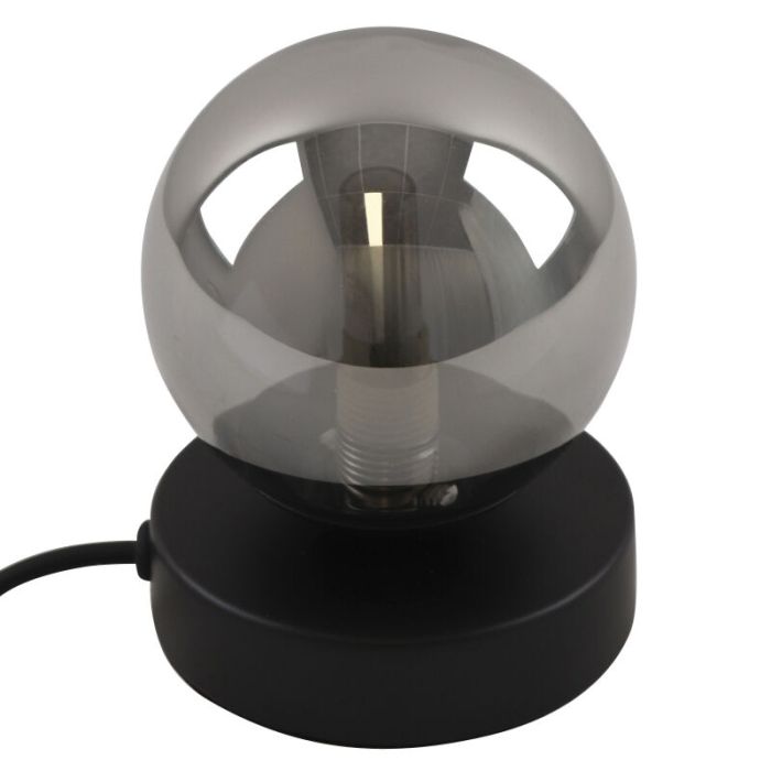 Design lampa stołowa szara, Stacy, z przełącznik