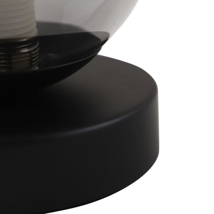 Design lampa stołowa szara, Stacy, z przełącznik
