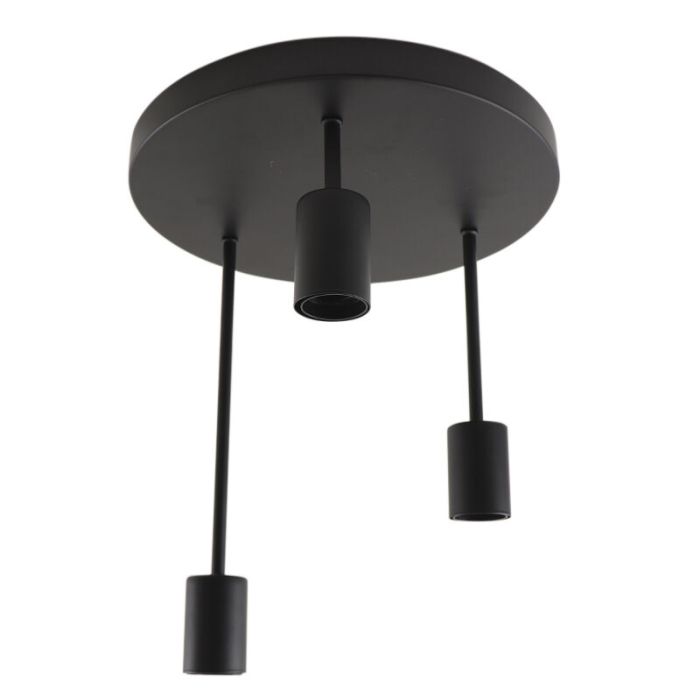 Aluminiowa lampa sufitowa czarna, Swen