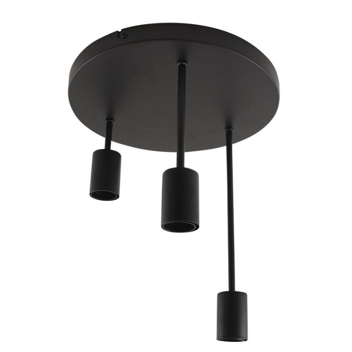 Aluminiowa lampa sufitowa czarna, Swen