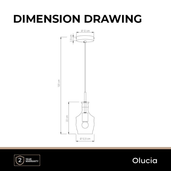 Design lampa wisząca przezroczysta, Danny