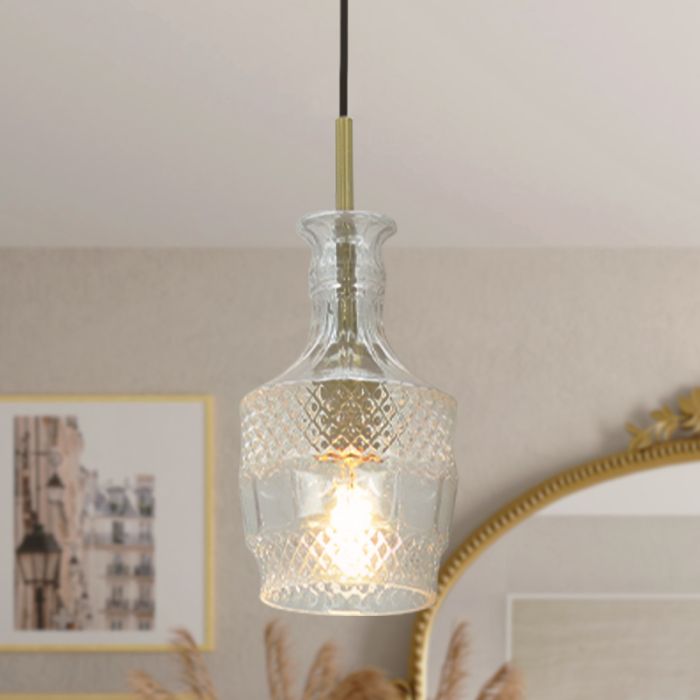 Design lampa wisząca przezroczysta, Danny