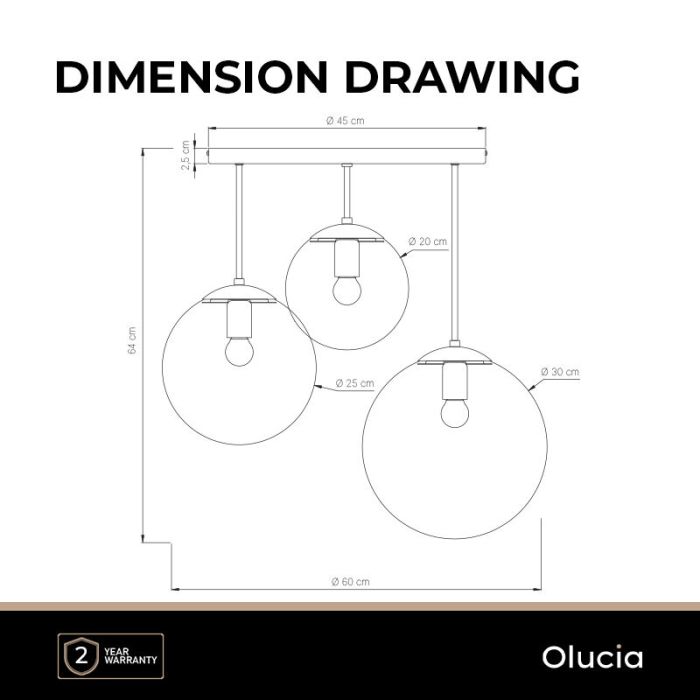 Design lampa sufitowa czarna, Dolf
