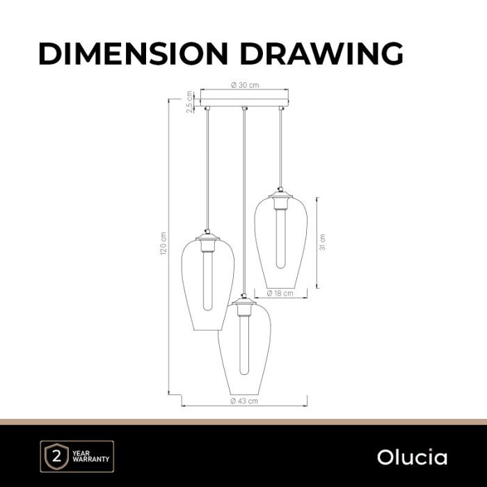 Design lampa wisząca szara, Andy