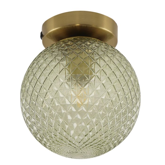 Retro lampa sufitowa zielona, Johnson