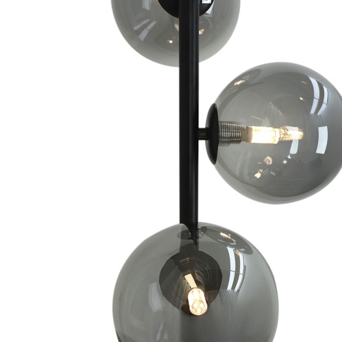 Design lampa stojąca szara, Remo, z przełącznik