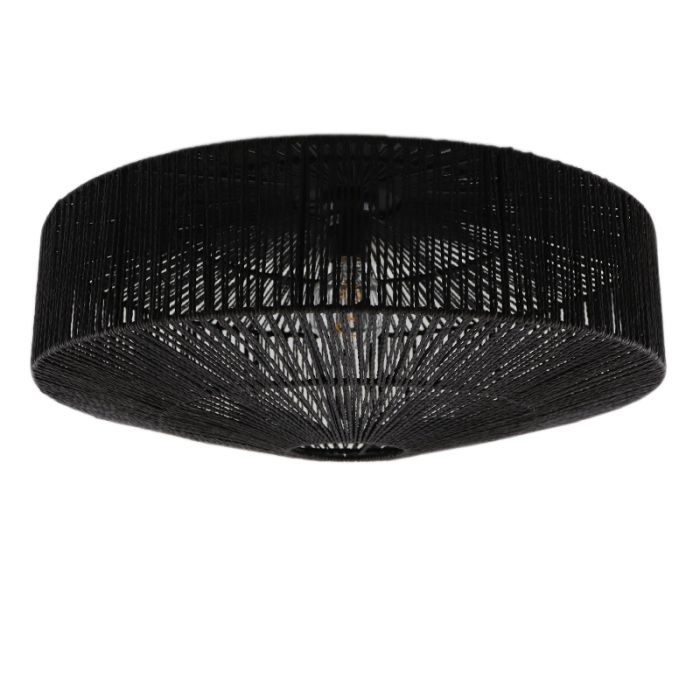 Rustykalna lampa sufitowa czarna, Pippa