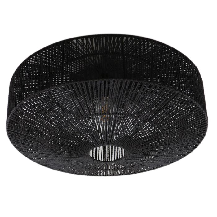 Rustykalna lampa sufitowa czarna, Pippa