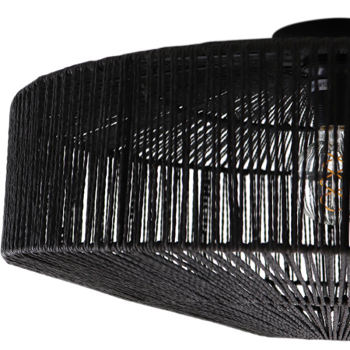 Rustykalna lampa sufitowa czarna, Pippa
