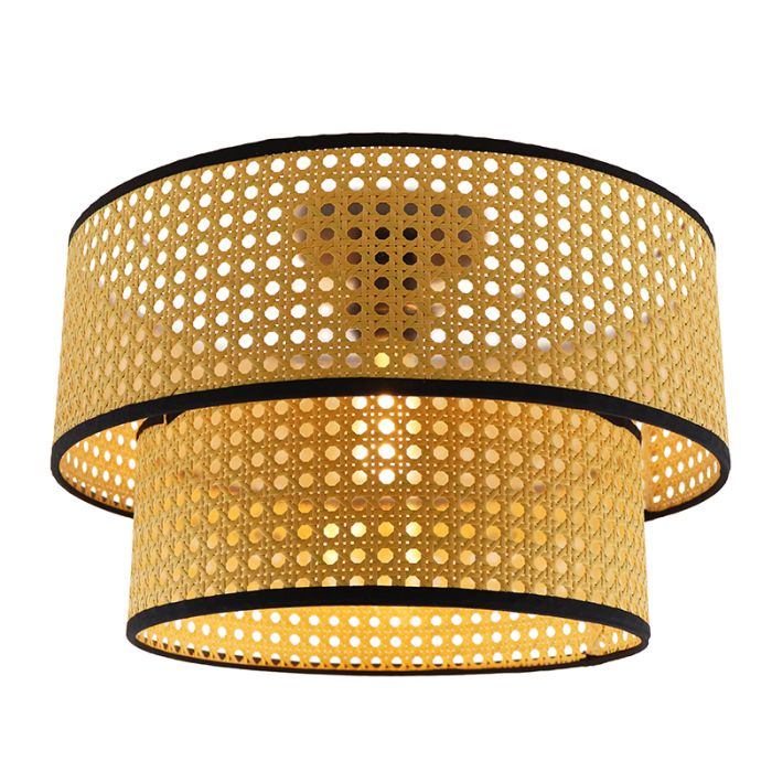 Rattanowa lampa sufitowa brązowa, Kirsten