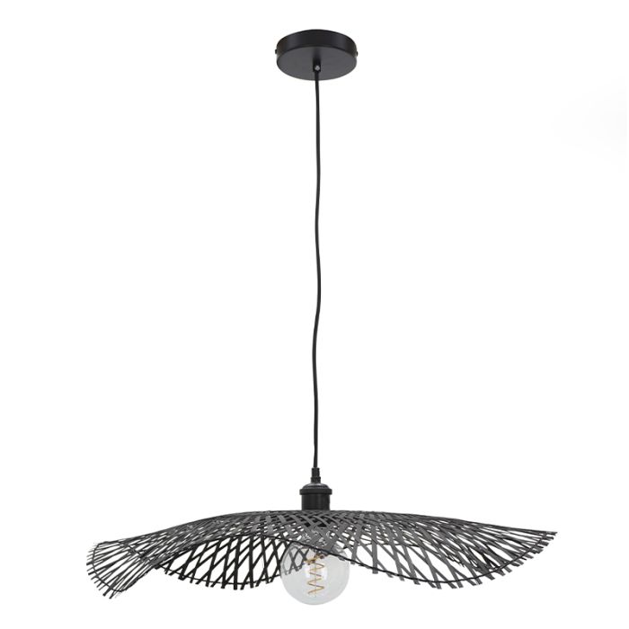 Bambusowa lampa wisząca czarna, Romee