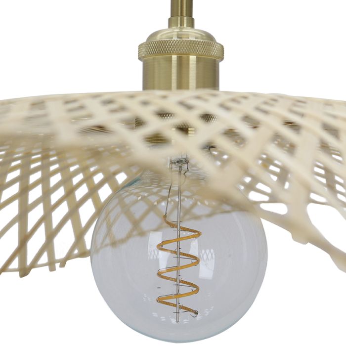 Bambusowa lampa wisząca brązowa, Romee