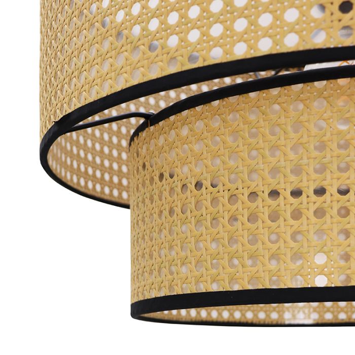 Rattanowa lampa wisząca brązowa, Kirsten