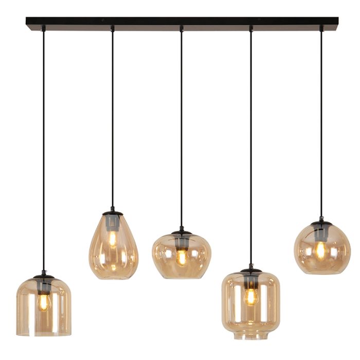 Nowoczesna lampa wisząca bursztynowa, Caia
