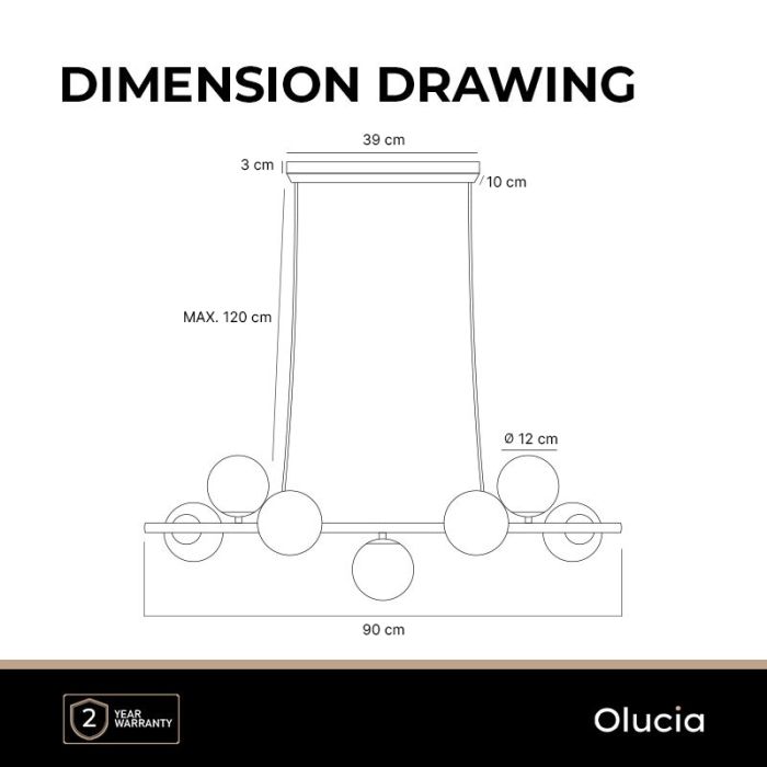 Design lampa wisząca bursztynowa, Remo