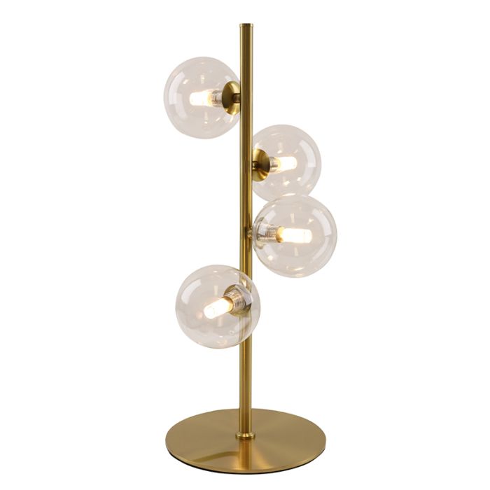 Design lampa stołowa przezroczysta, Remo, z przełącznik