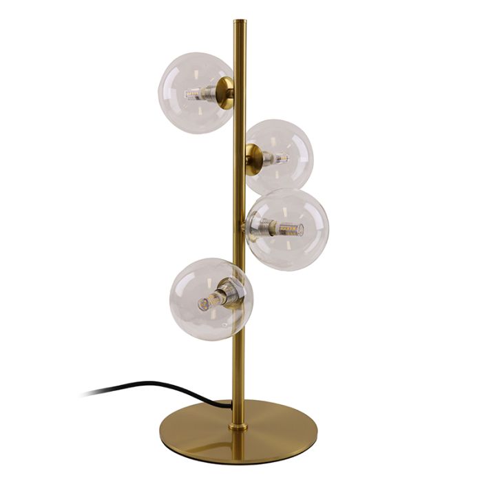 Design lampa stołowa przezroczysta, Remo, z przełącznik
