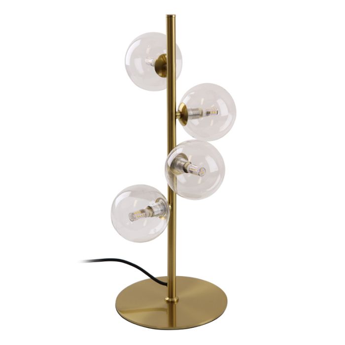 Design lampa stołowa przezroczysta, Remo, z przełącznik