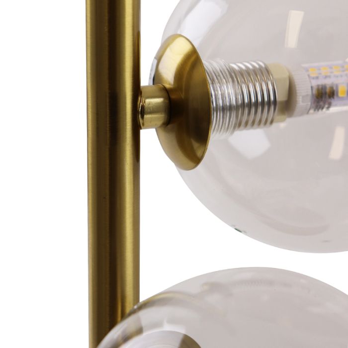 Design lampa stołowa przezroczysta, Remo, z przełącznik