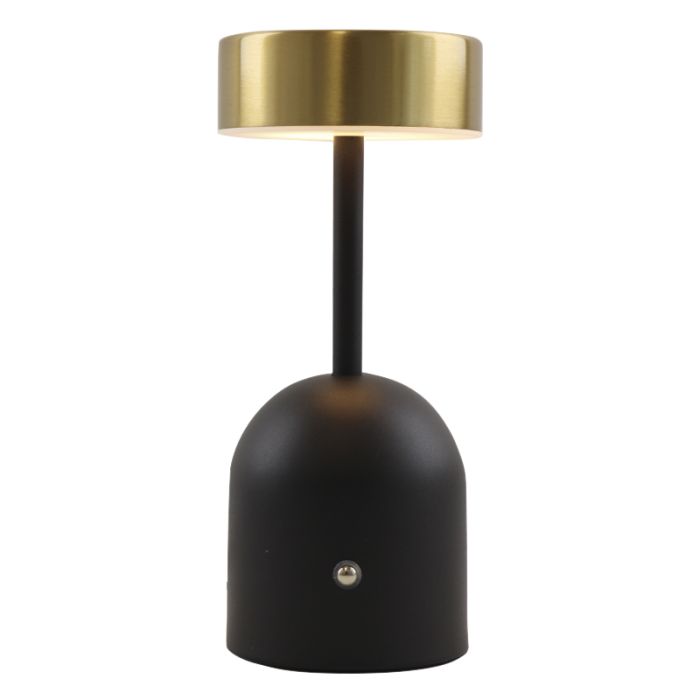 Nowoczesna lampa stołowa mosiądz, Isabel, 3W, 3000K LED, z przełącznik