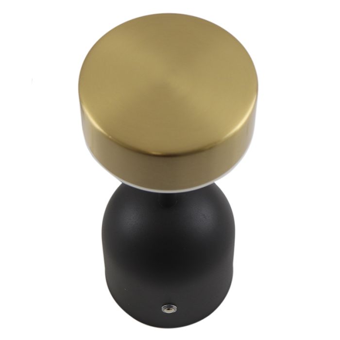 Nowoczesna lampa stołowa mosiądz, Isabel, 3W, 3000K LED, z przełącznik