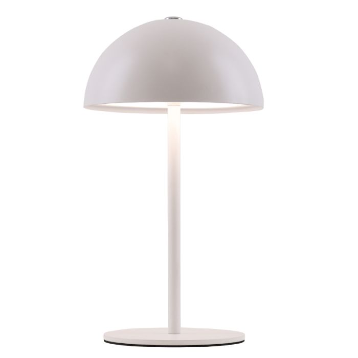 Retro lampa stołowa biała, Douwe, 4W, dim to warm LED, z dotykowy ściemniacz