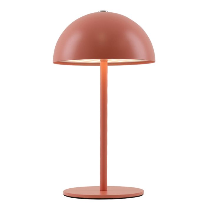 Retro lampa stołowa terakota, Douwe, 4W, dim to warm LED, z dotykowy ściemniacz