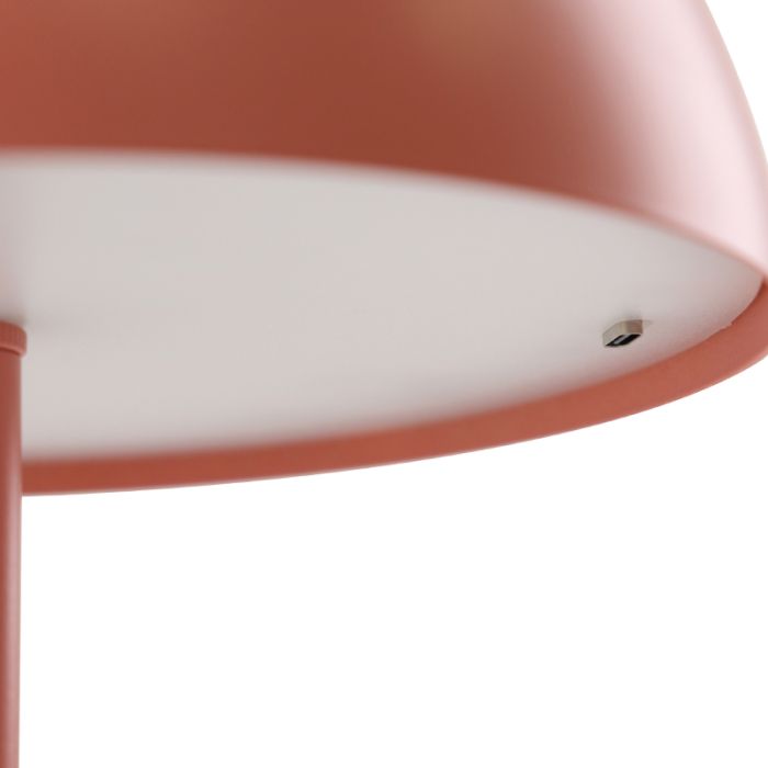 Retro lampa stołowa terakota, Douwe, 4W, dim to warm LED, z dotykowy ściemniacz