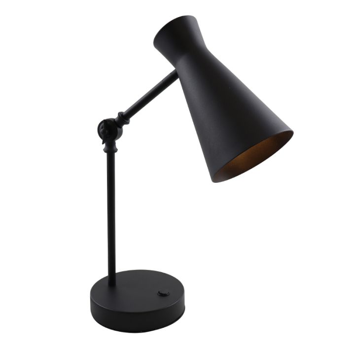 Nowoczesna lampa stołowa czarna, Steve, z przełącznik