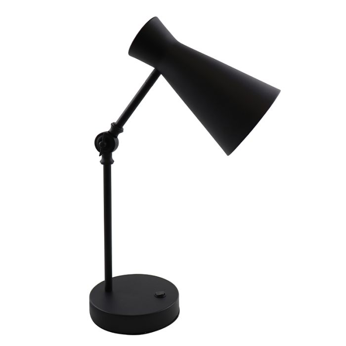 Nowoczesna lampa stołowa czarna, Steve, z przełącznik