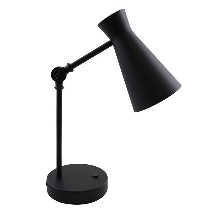 Nowoczesna lampa stołowa czarna, Steve, z przełącznik
