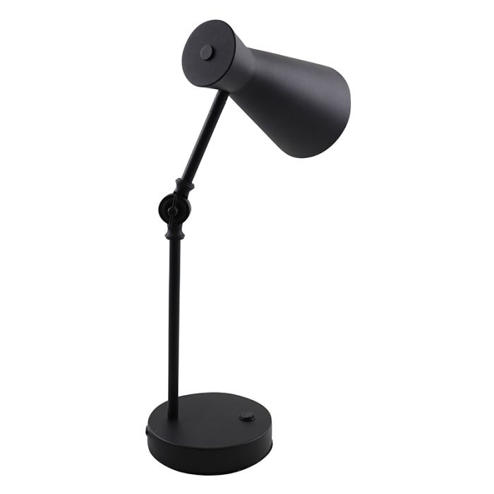 Nowoczesna lampa stołowa czarna, Steve, z przełącznik