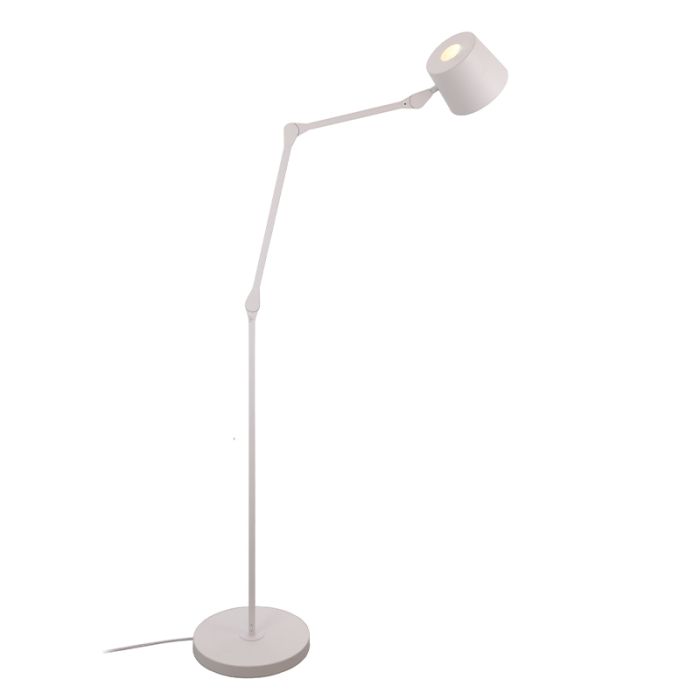 Nowoczesna lampa stojąca biała, Rinke, z przełącznik