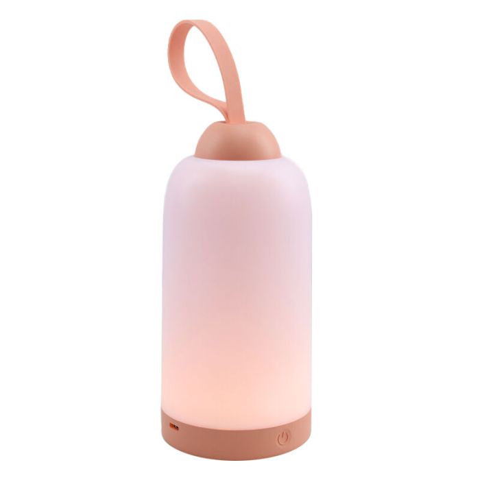 Plastikowa lampka nocna dla dzieci różowa, Esper, 3W, 3000K LED, ściemniana w 3 krokach