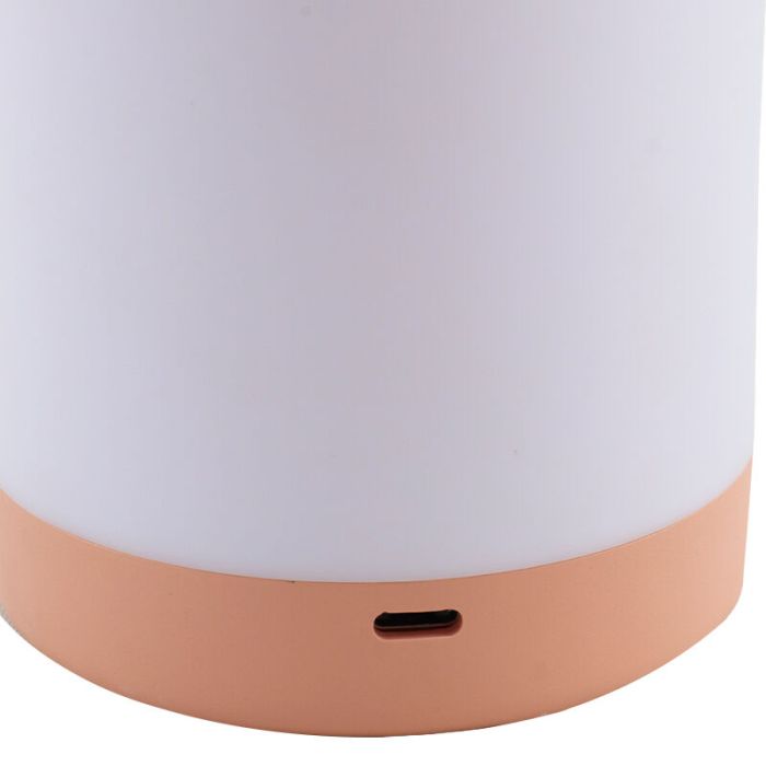 Plastikowa lampka nocna dla dzieci różowa, Esper, 3W, 3000K LED, ściemniana w 3 krokach